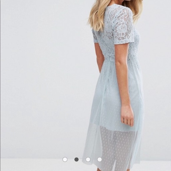 Asos lace embroidered skater dress - Picture 2 of 3